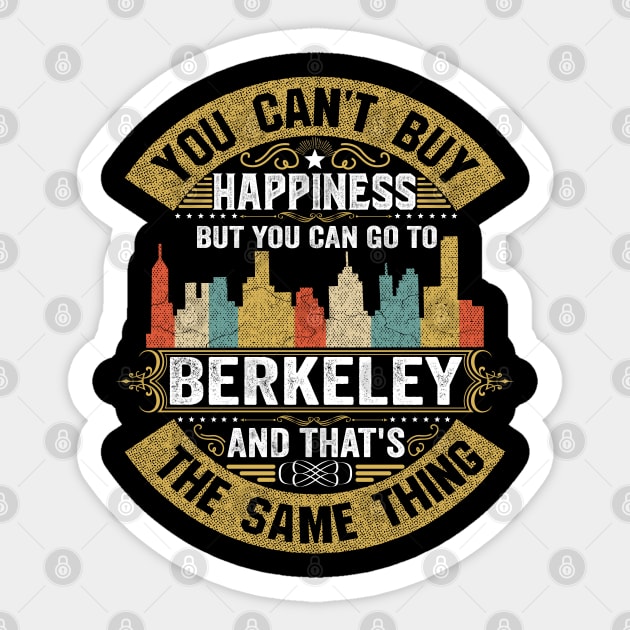 USA City Berkeley City T-Shirt I Love Berkeley Flag California State Home City Berkeley Map Native American USA Flag Sticker by BestSellerDesign